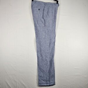 Bar III Men's Slim Fit 100% Linen Suit Pants Blue 30W 32L New